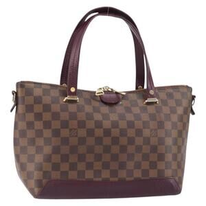 LOUIS VUITTON Damier Ebene Hyde Park Hand Bag N41015 LV Auth gh1610